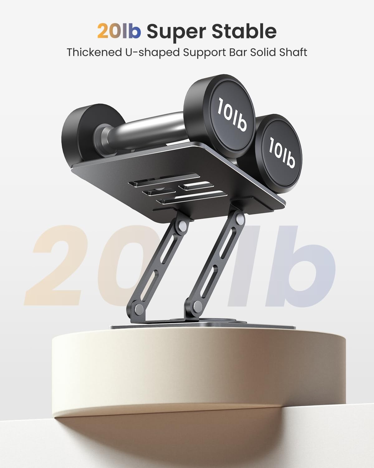 Adjustable Tablet Stand, 360 Rotating iPad Stand with Heavy-Duty Base, Tablet...