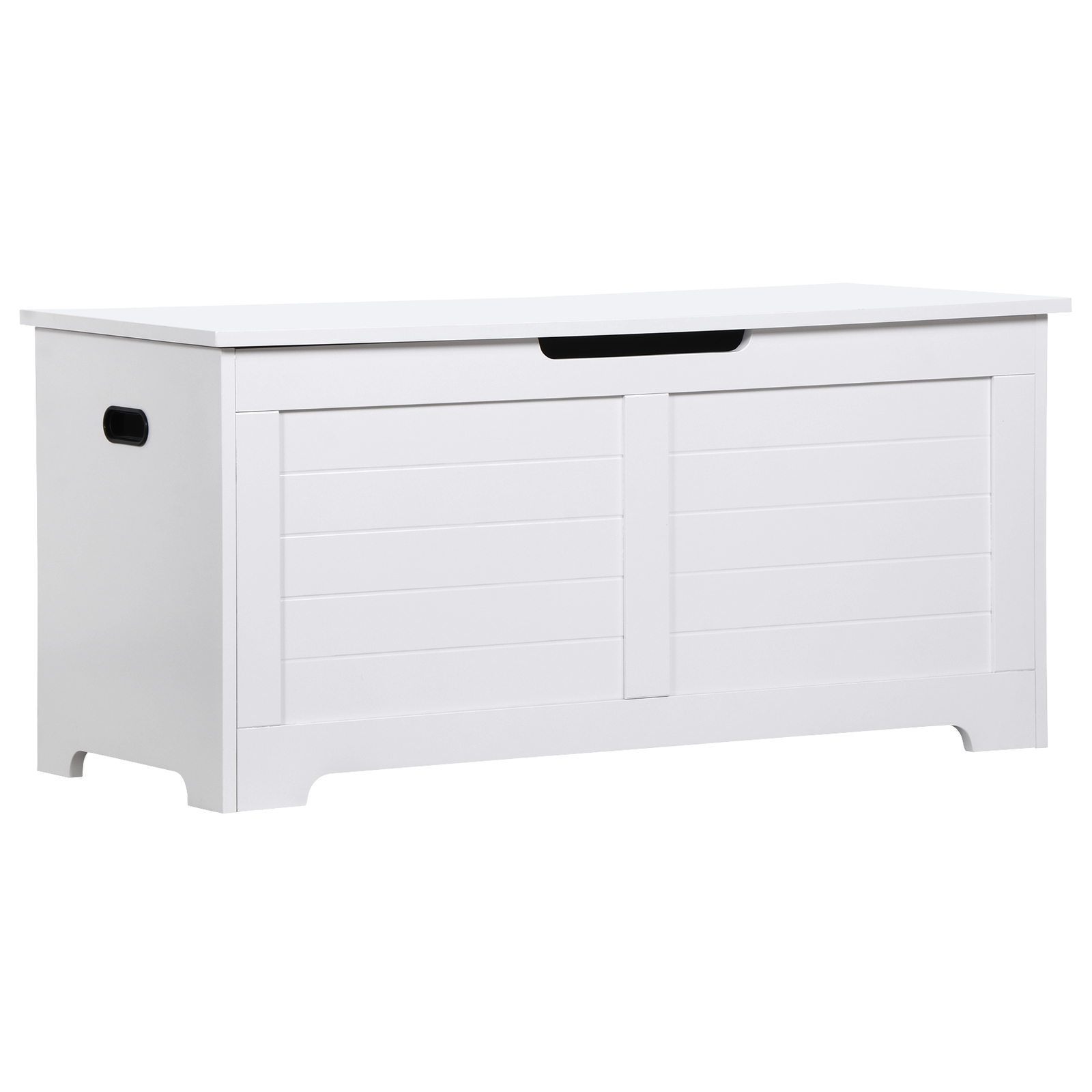 Storage Chest Storage Trunk with 2 Safety Hinges Storage Bench Shoe Bench White