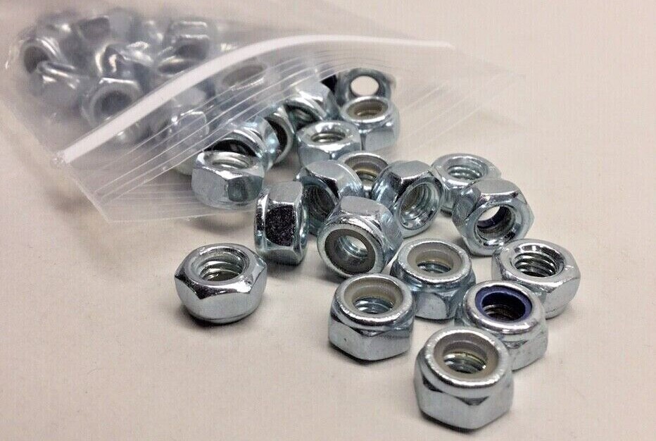 Nut AAV06ZP-55 Hex Nut Nylon Insert M6-1.0 (Pack of 55) 6mm Zinc Plated