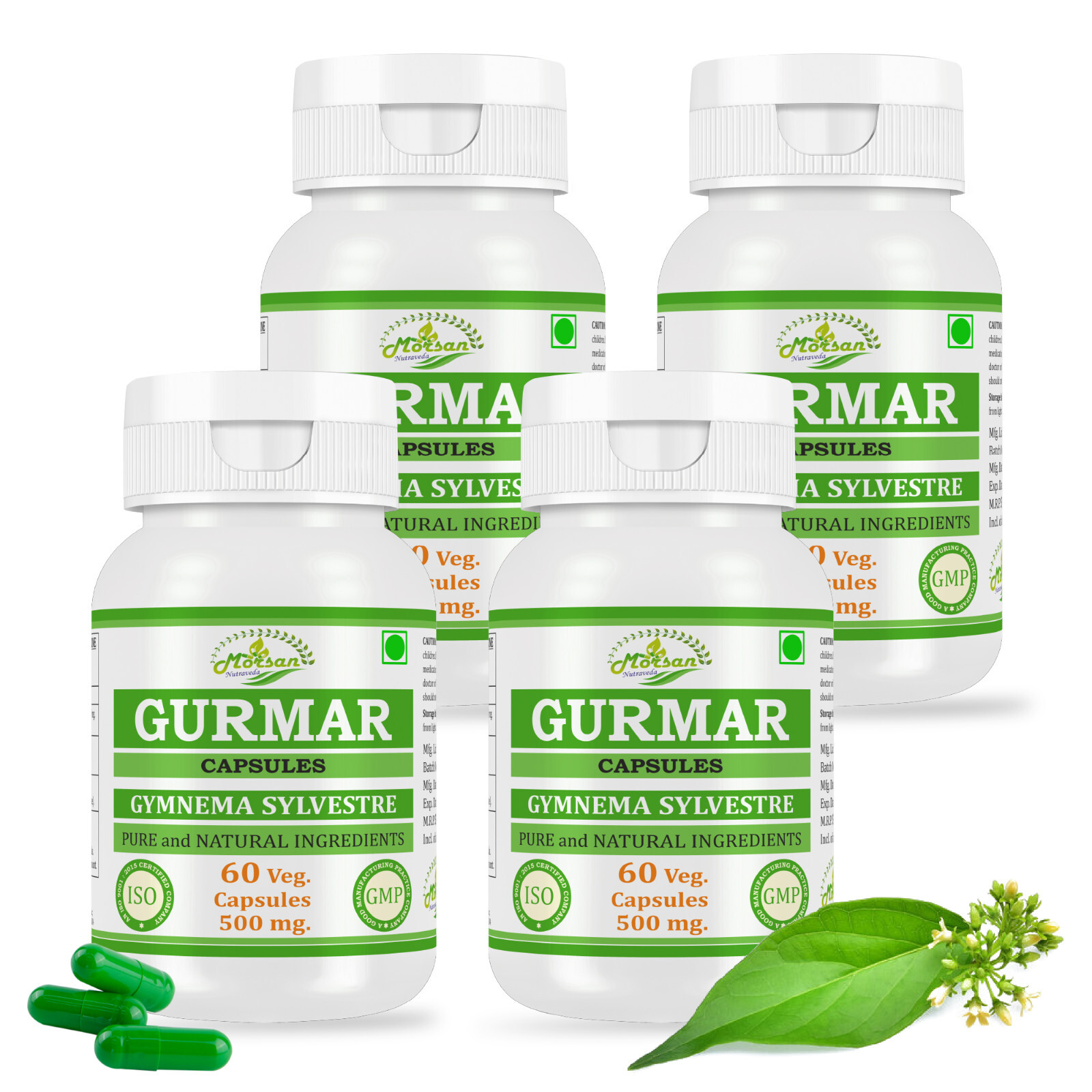 Gurmar (Gymnema Sylvestre) Capsule Gymnemic Acid for Blood Sugar & Sweet Craving