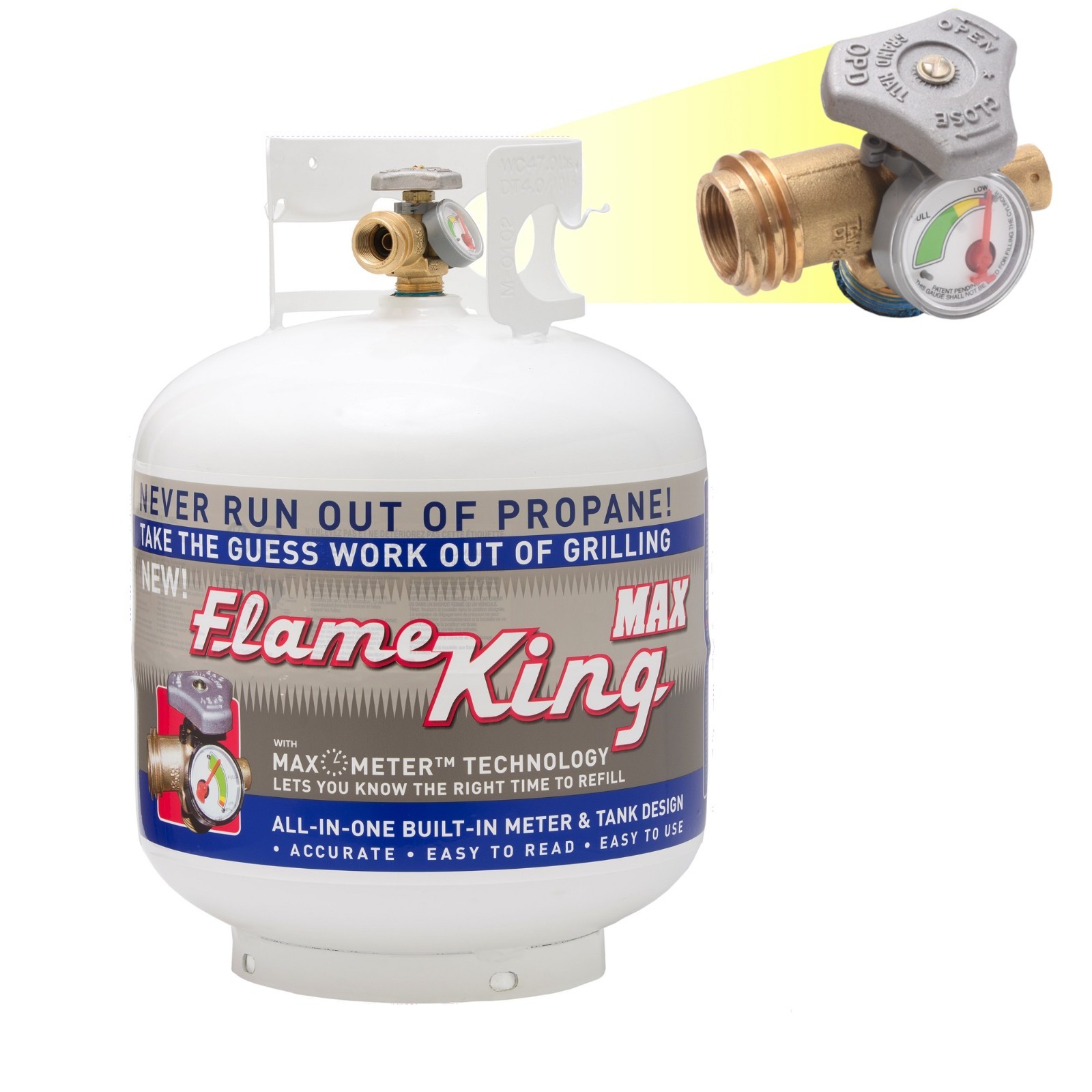 NEW 20 LB Pound Propane Tank Cylinder with OPD Valve and Built-in Site Gauge