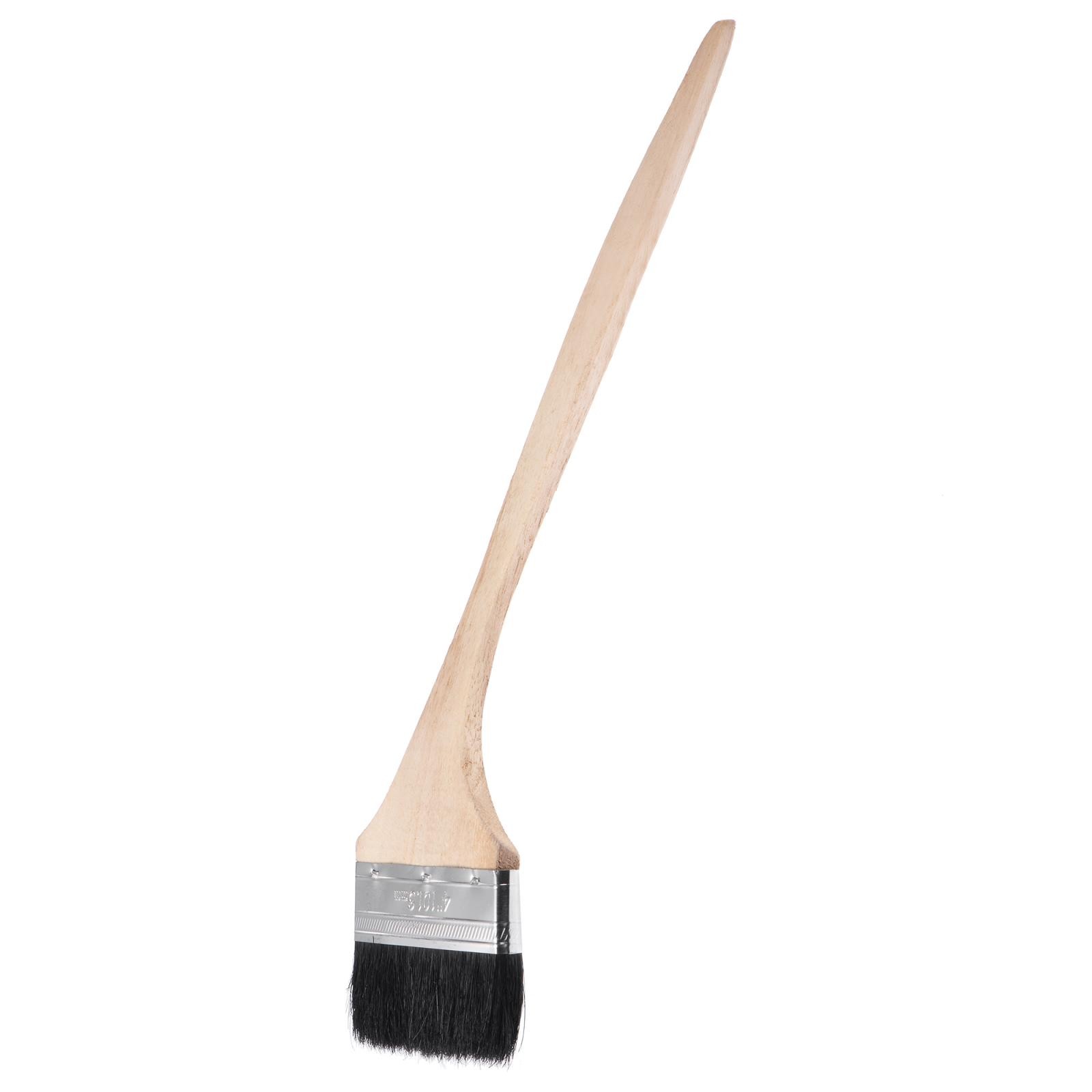 Bent Radiator Paint Brush 17" Length 4" Width Bristle with Long Wood Handle