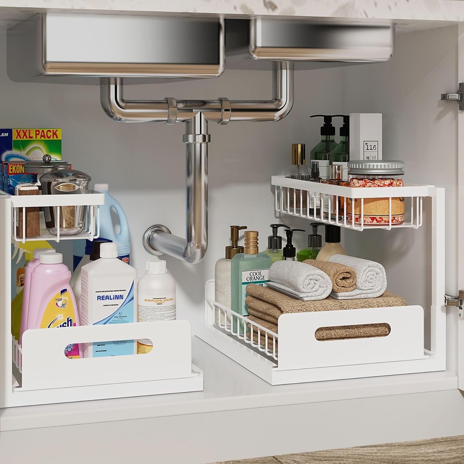 Under Sink Organizer, Pull Out Cabinet Organizer, Utility Cabinet Storage