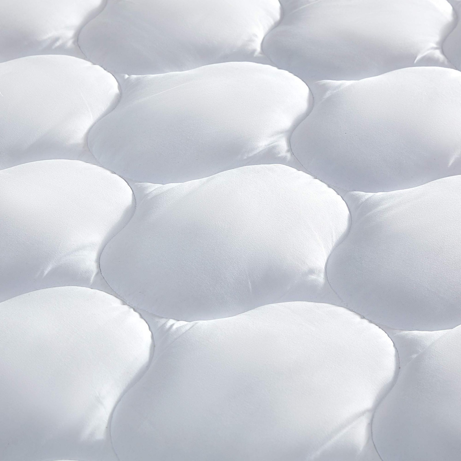 SLEEP ZONE Quilted Fitted King Size Mattress Pad King, Classic