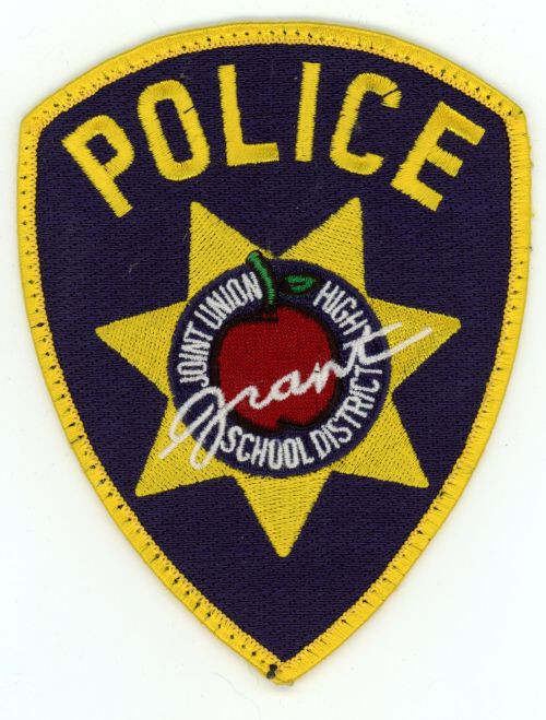 CALIFORNIA CA GRANT JOINT SCHOOL DISTRICT POLICE NICE SHOULDER PATCH SHERIFF