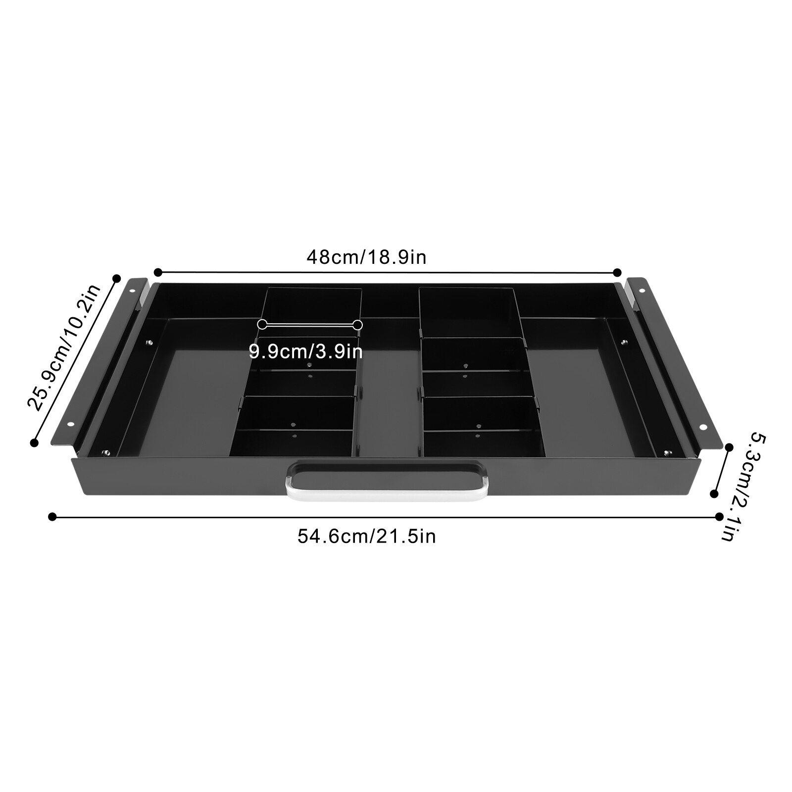 21.5” Under Desk Sliding Pull-Out Drawer – Smooth Storage Organizer