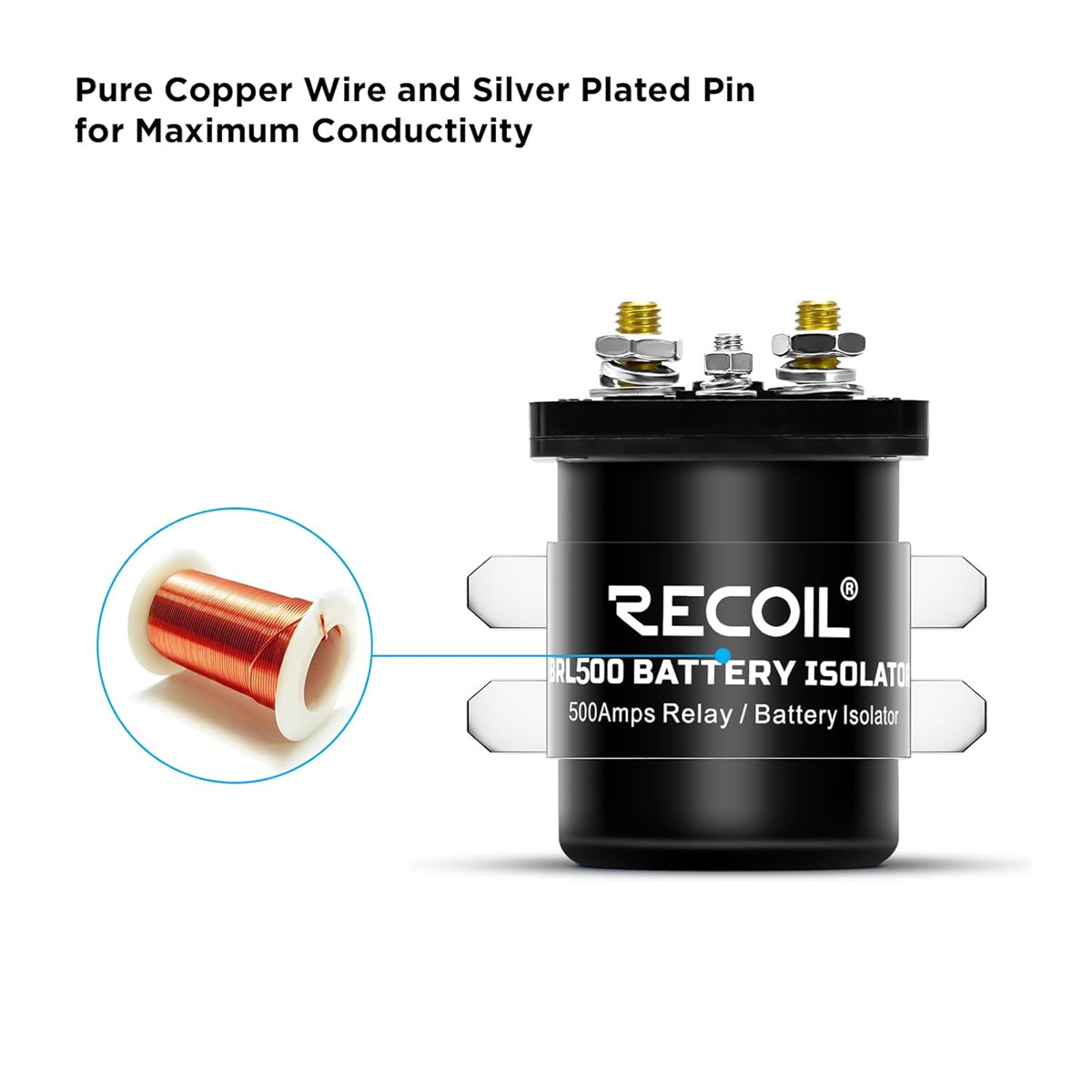 500 Amp Mobile Audio Battery Isolator and High Current Starter Relay