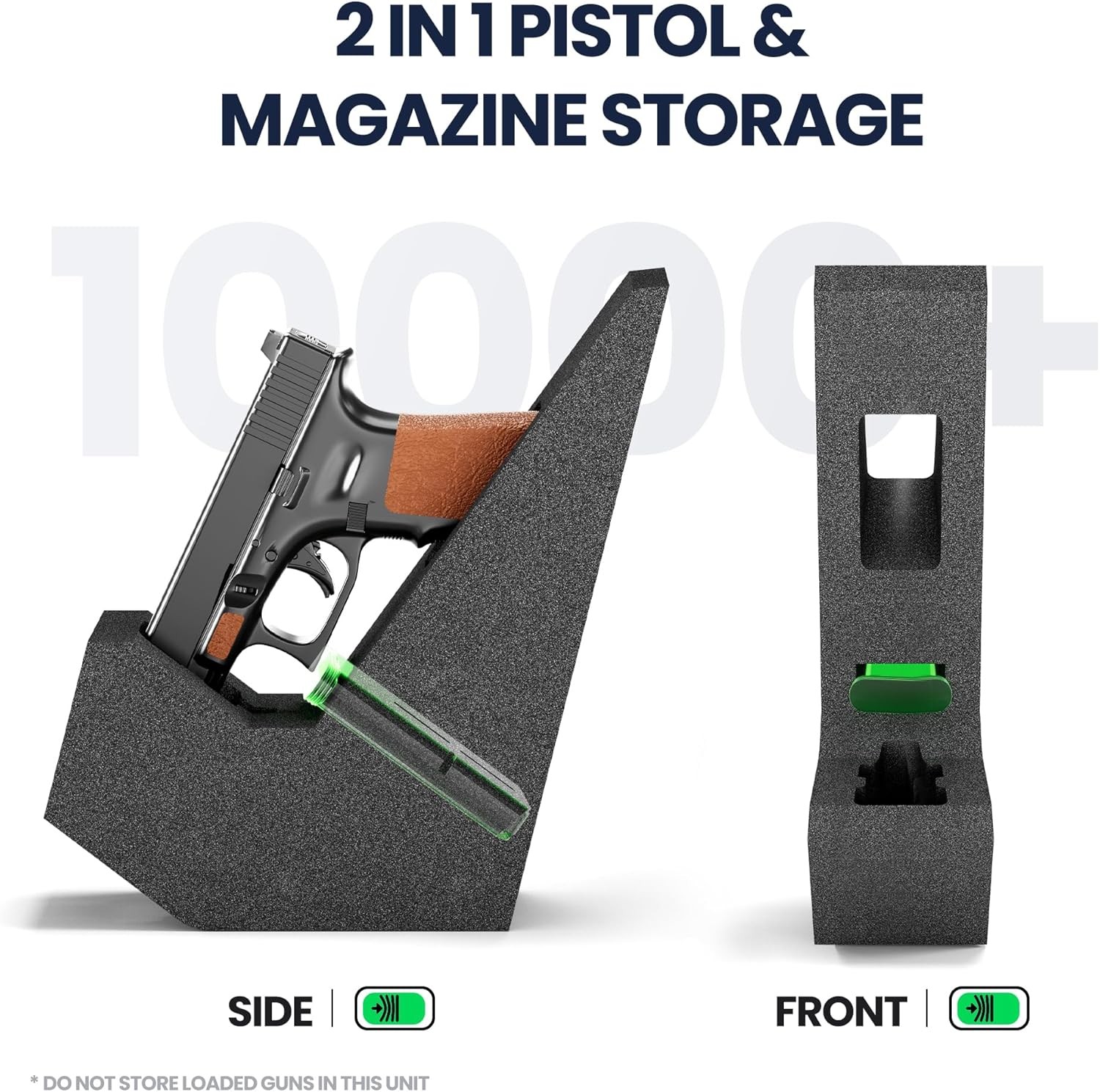 Biometric Handgun Safe Quick Access Pistol Safe with Fingerprint Key & Passcode