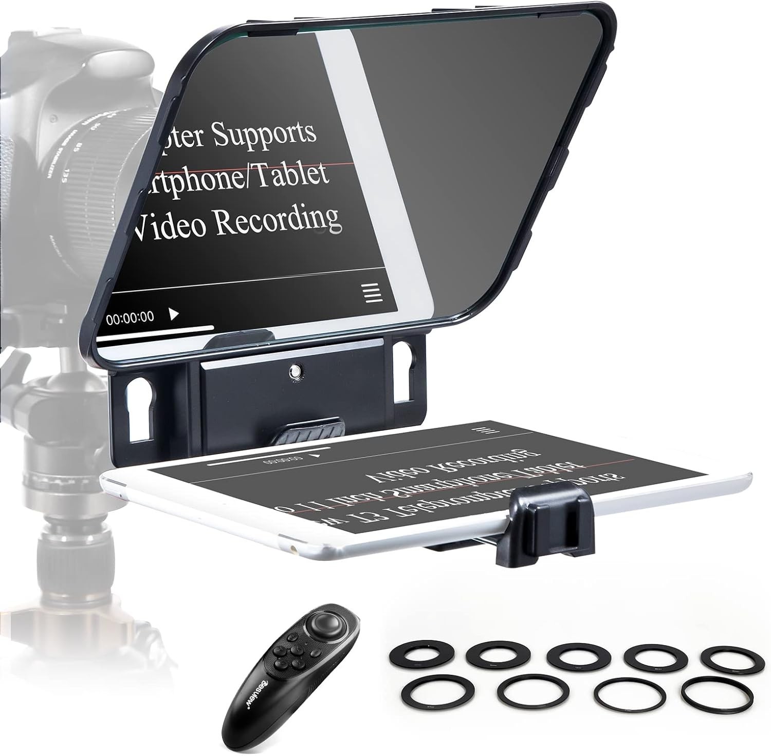 Teleprompter Teleprompter with Remote Control Work with iPad/Tablet/Smartphon...