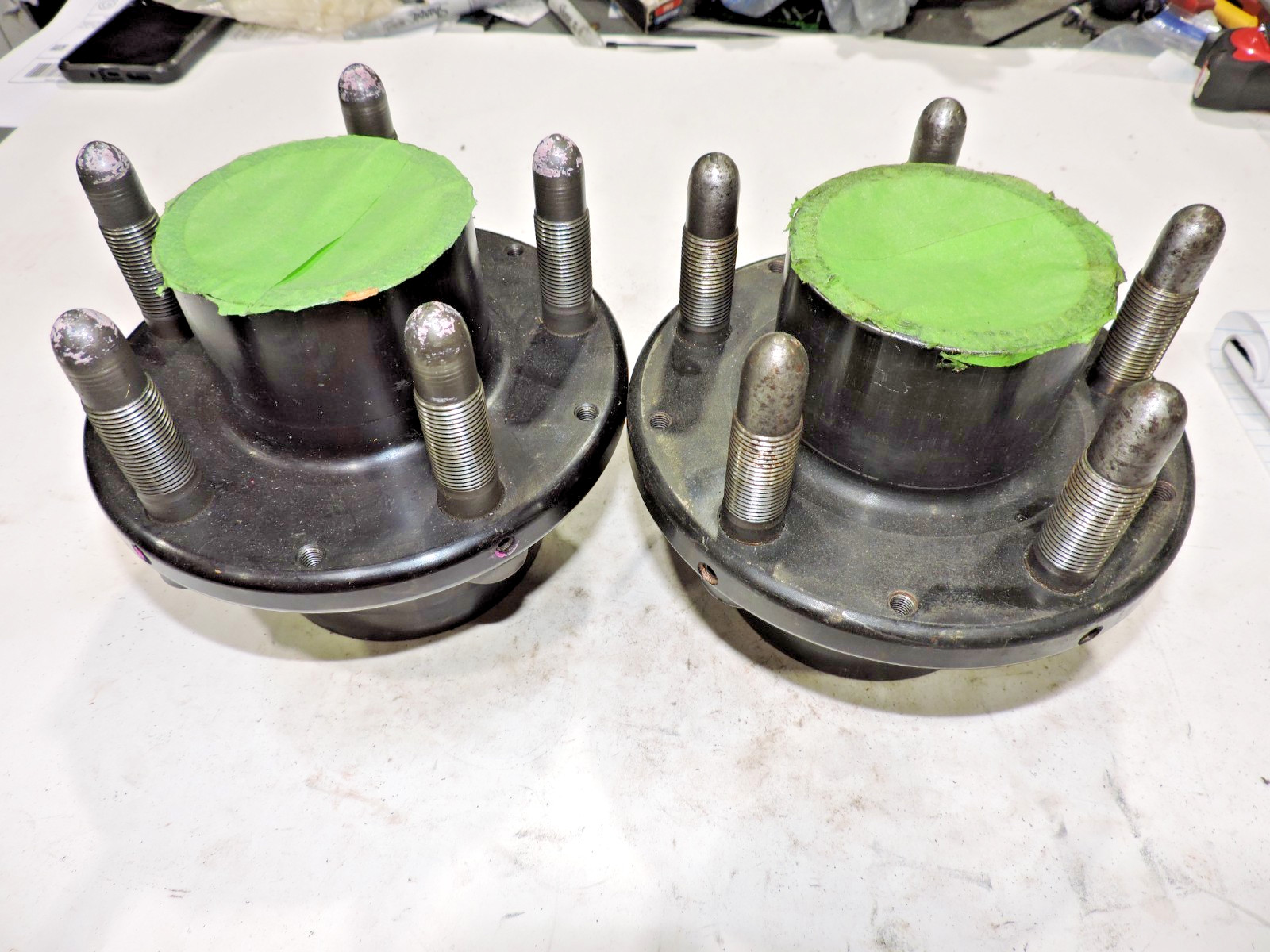 Speedway Eng. Grand National front 5x5 hubs w/ bearings, seals, studs, NASCAR