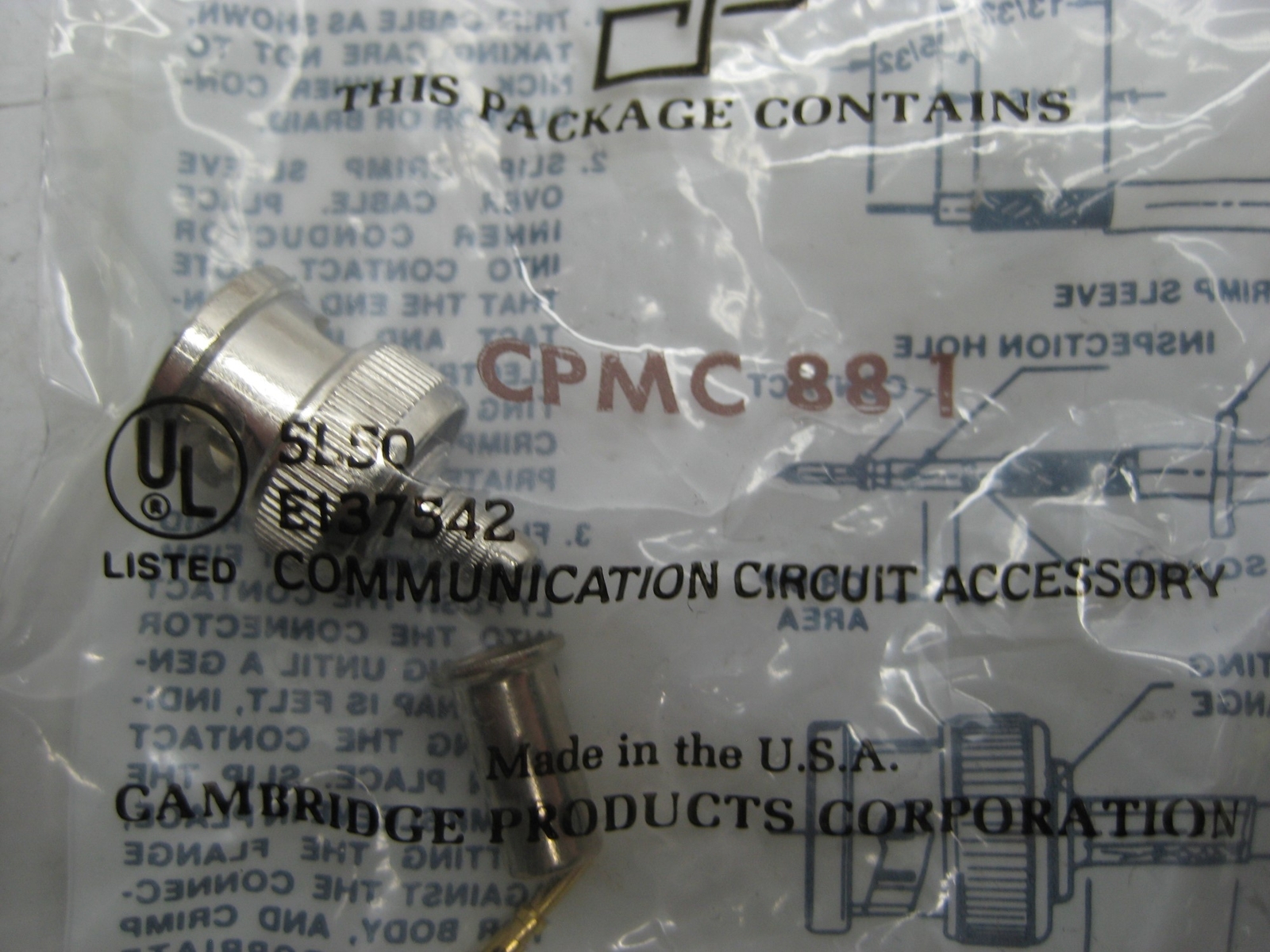 CAMBRIDGE CPMC881 CONNECTOR NSMP