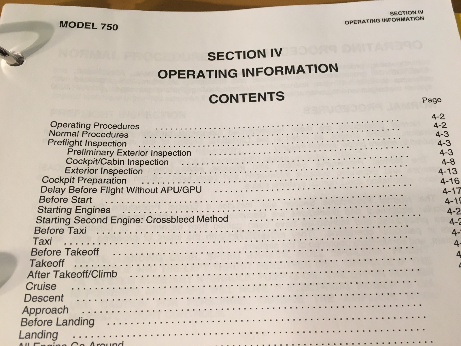 Citation X, Model 750 Operating Manual