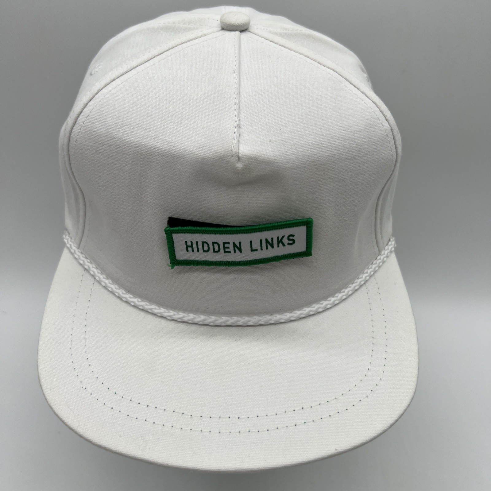Snag x Hidden Links Society Golf Hat Snapback White Green Rope Strap Fast Ship