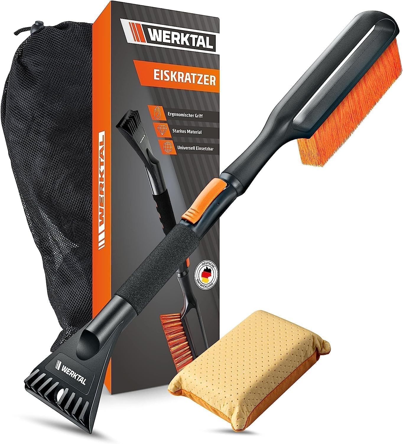 Ice Scraper Car with Broom Telescopic Paint Gentle - Disc Scraper with Ice Rec...