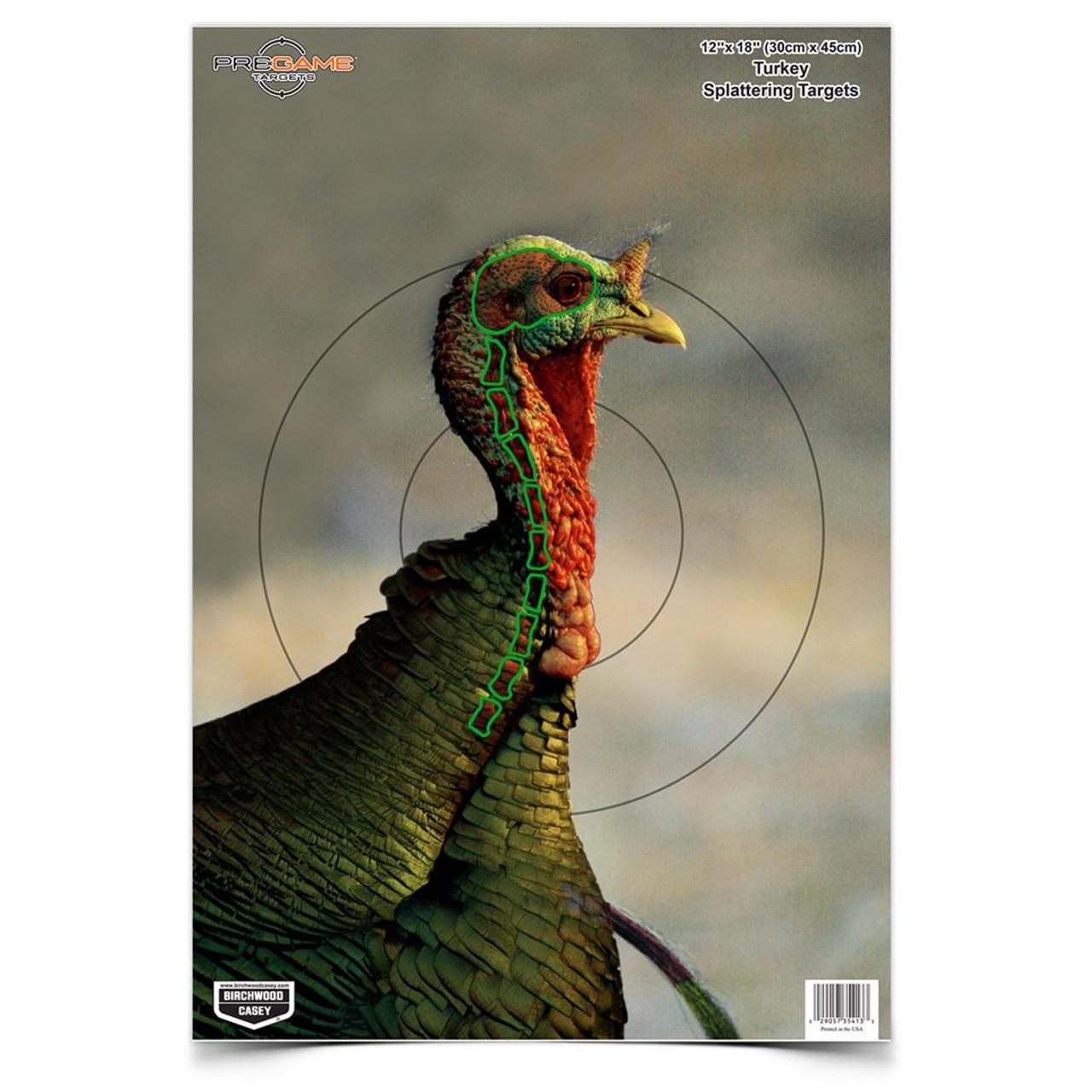 Birchwood Casey Pregame Turkey Paper Targets 12"x18" 8-Pack Multi-Color 35403