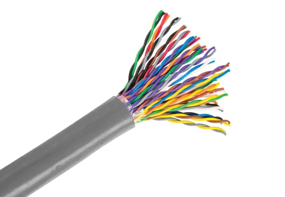 CAT5e Riser CMR 350MHz 25 Pair 24AWG Bulk Trunk Backbone Cable Gray - 400FT