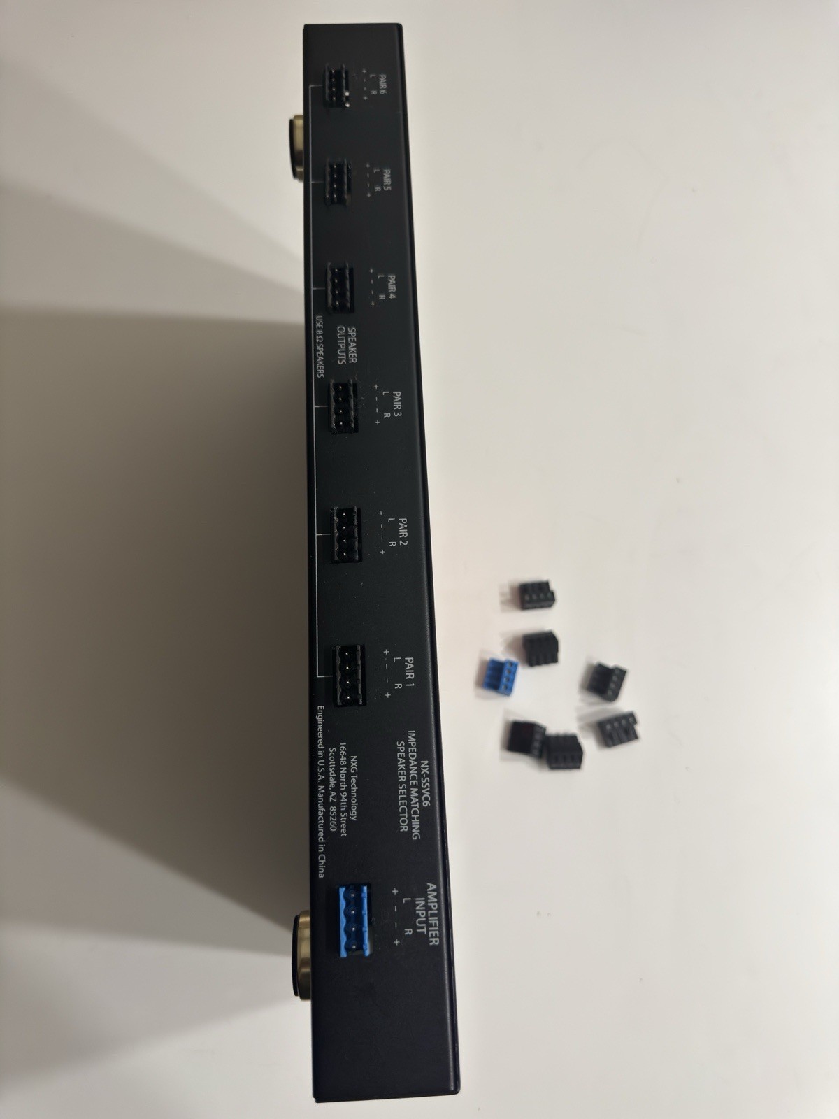 NXG NX-SSVC6- 6-Zone Automatic Impedance Matching Speaker Selector