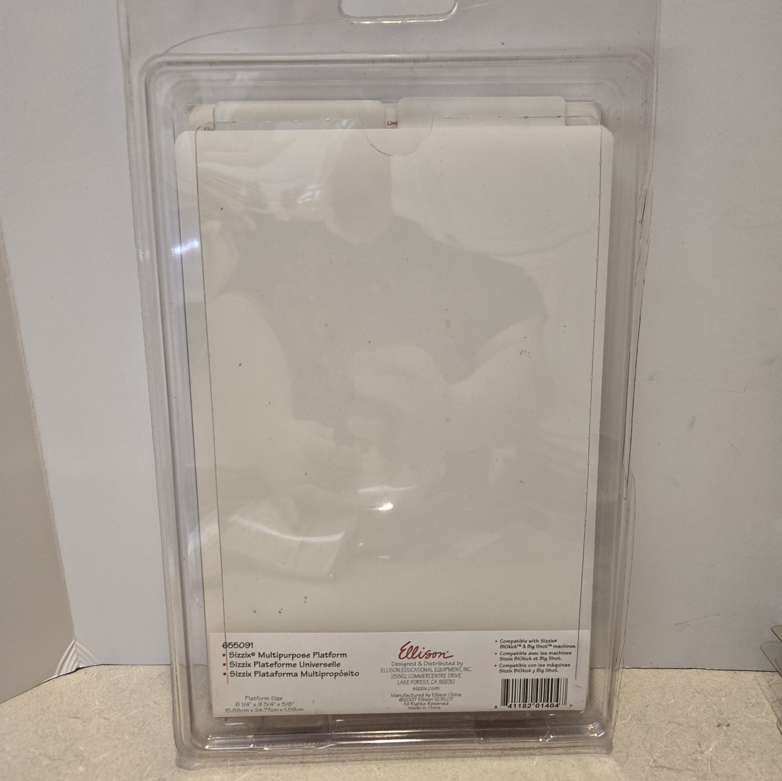 Sizzix Multipurpose Platform & Plate BIGkick Big Shot Machine Die Cut Embossing