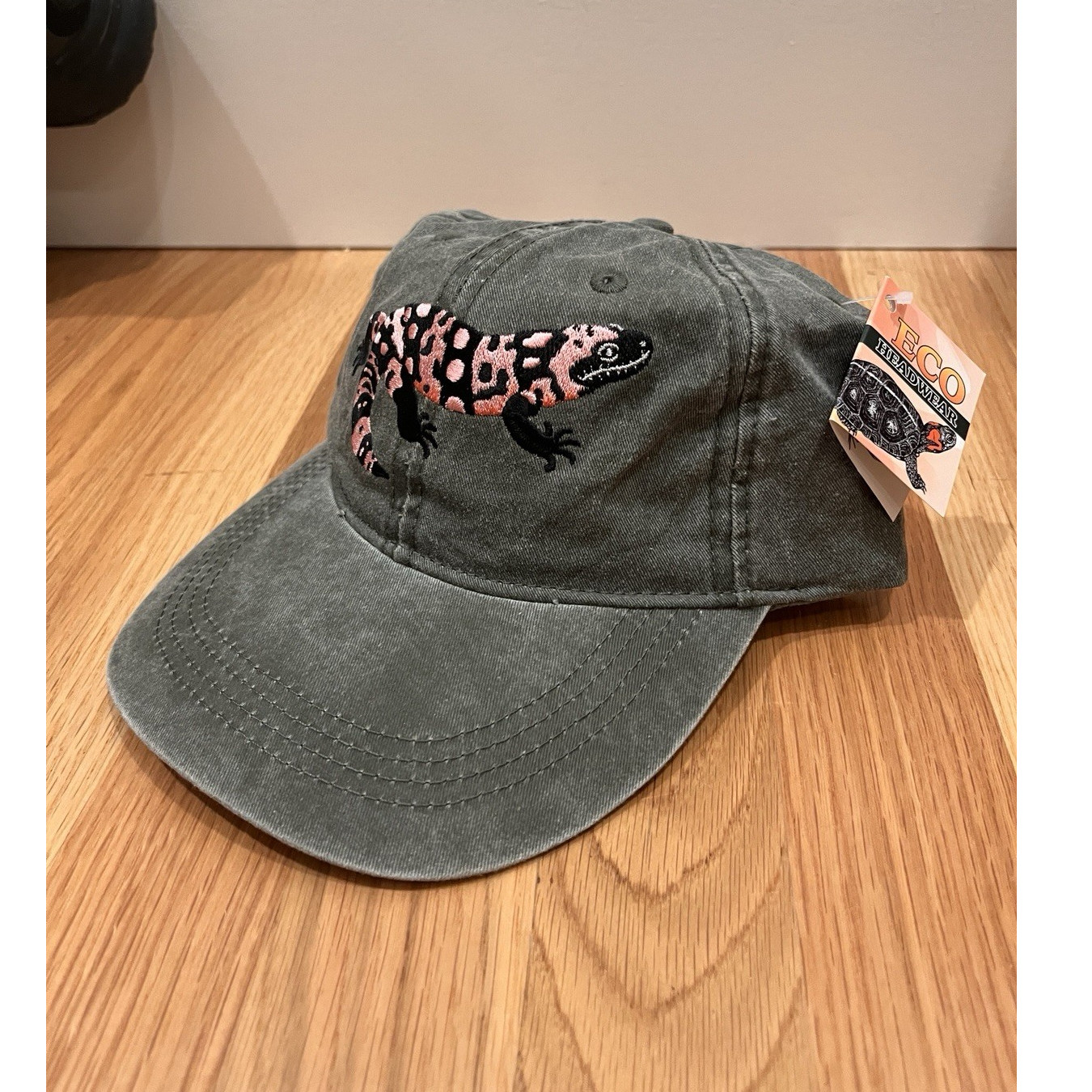 Eco Universe Headwear Adjustable Green Hat Embroidered Gila Monster - NEW