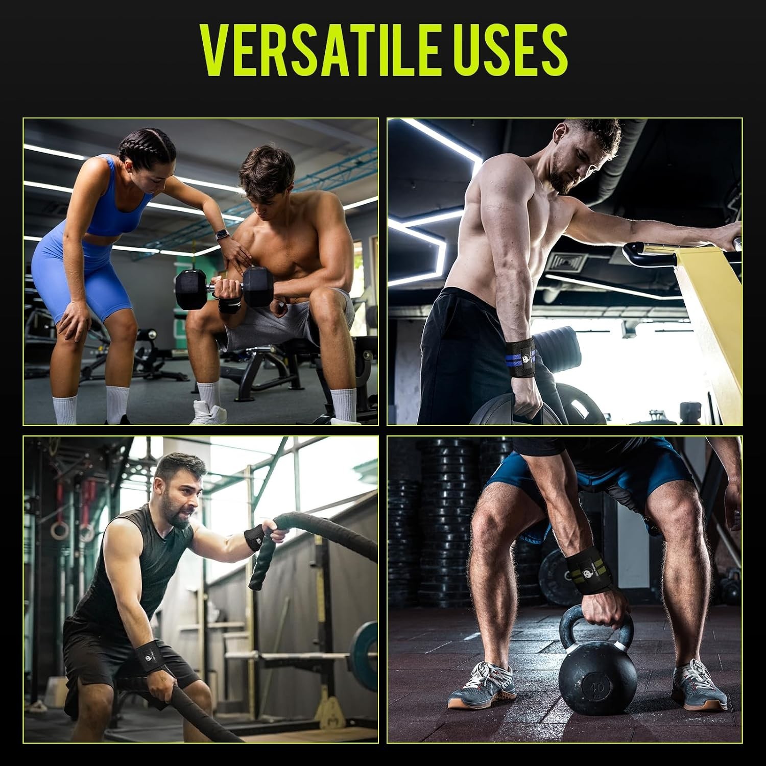 Versatile Wrist Guards for Strength Training - Heavy Duty Support, 18 Inches