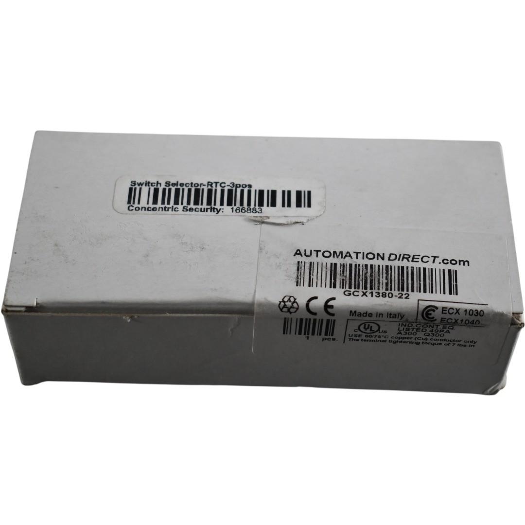 NEW Automation Direct GCX1380-22 Selector Switch 3-Position Spring Return 22mm