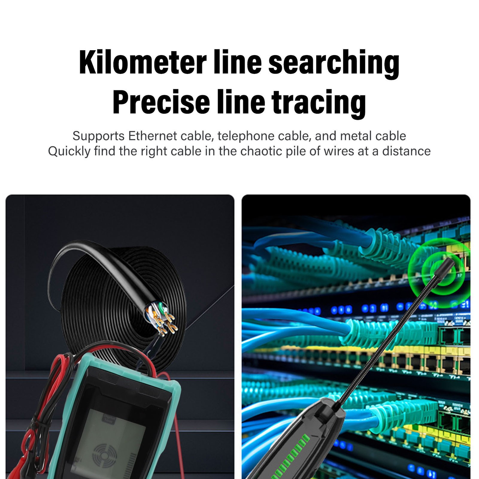 Underground Wire Locator Digital Analog Buried Wire Tracer Cable Break Detector