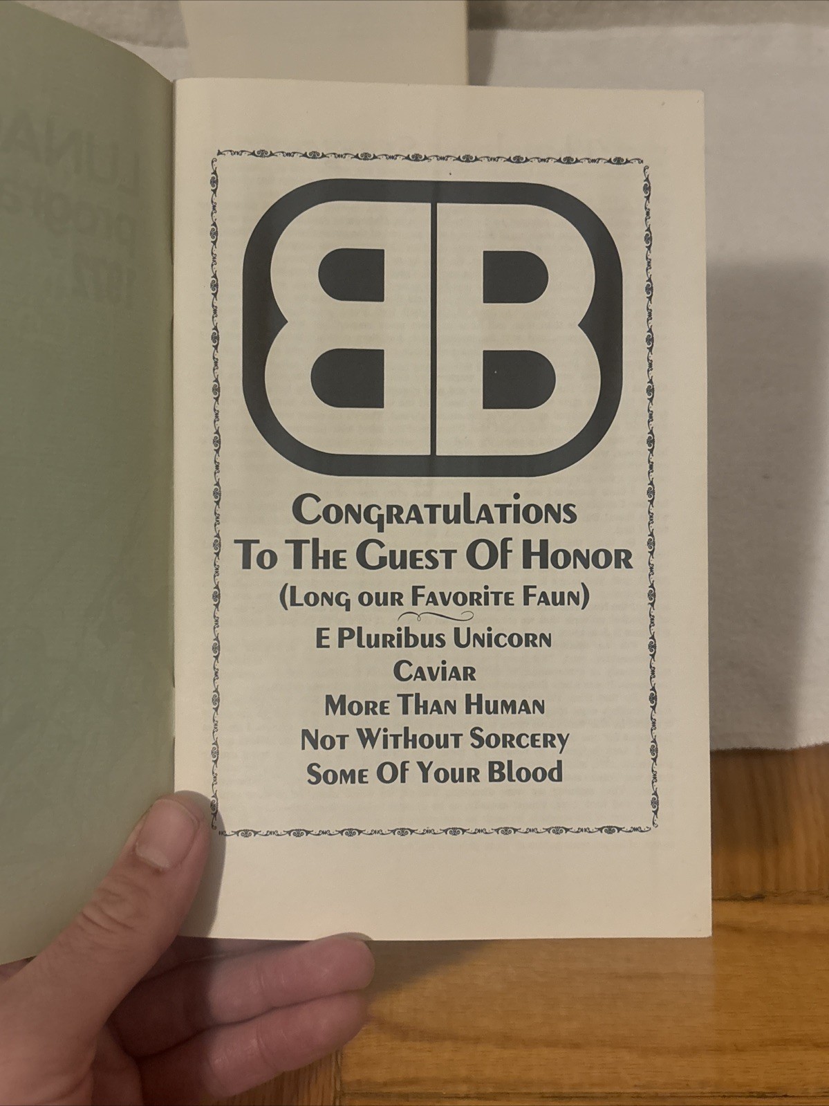 1972 LUNACON Program Book Convention 16 Pages Vintage FREE SHIP