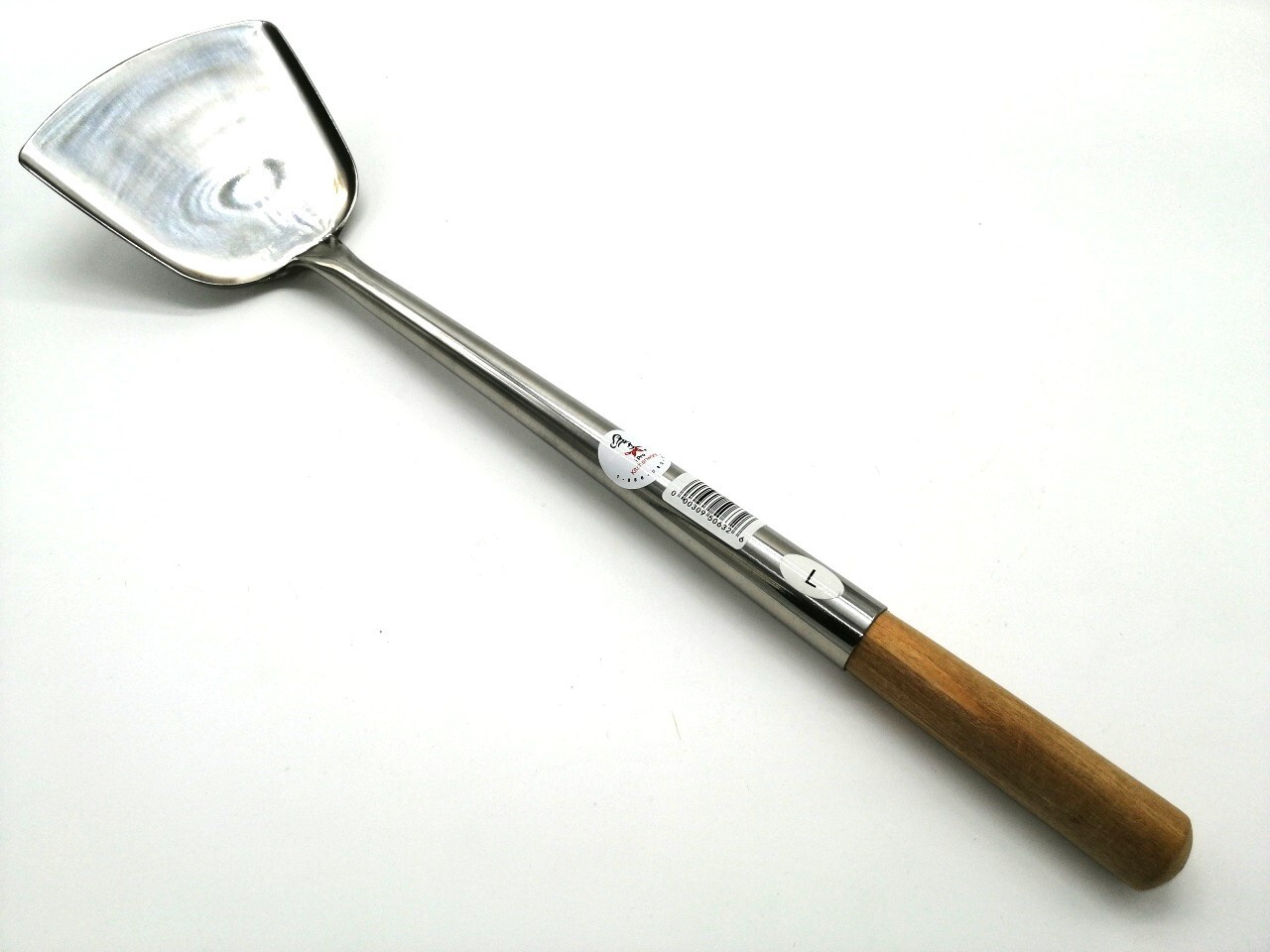 Chinese Cooking Turner Size: Large (4-3/4"W x 4-1/2"D)  19-1/2"L