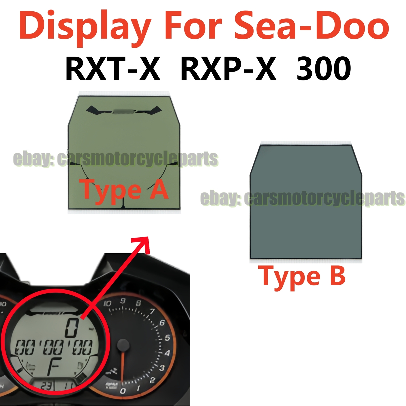 LCD Screen For Sea-Doo RXT-X RXP-X 300 Personal Watercraft Instrument Cluster