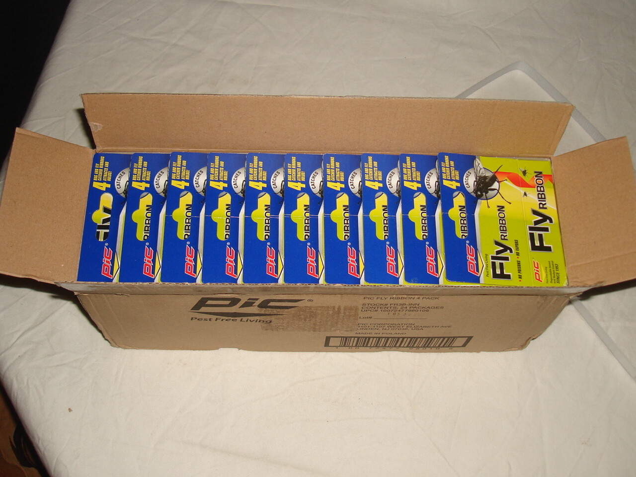 CASE PIC FR3B-INN Fly Ribbon Bug & Insect Catcher, 96 Total. 4 Pack QTY:24