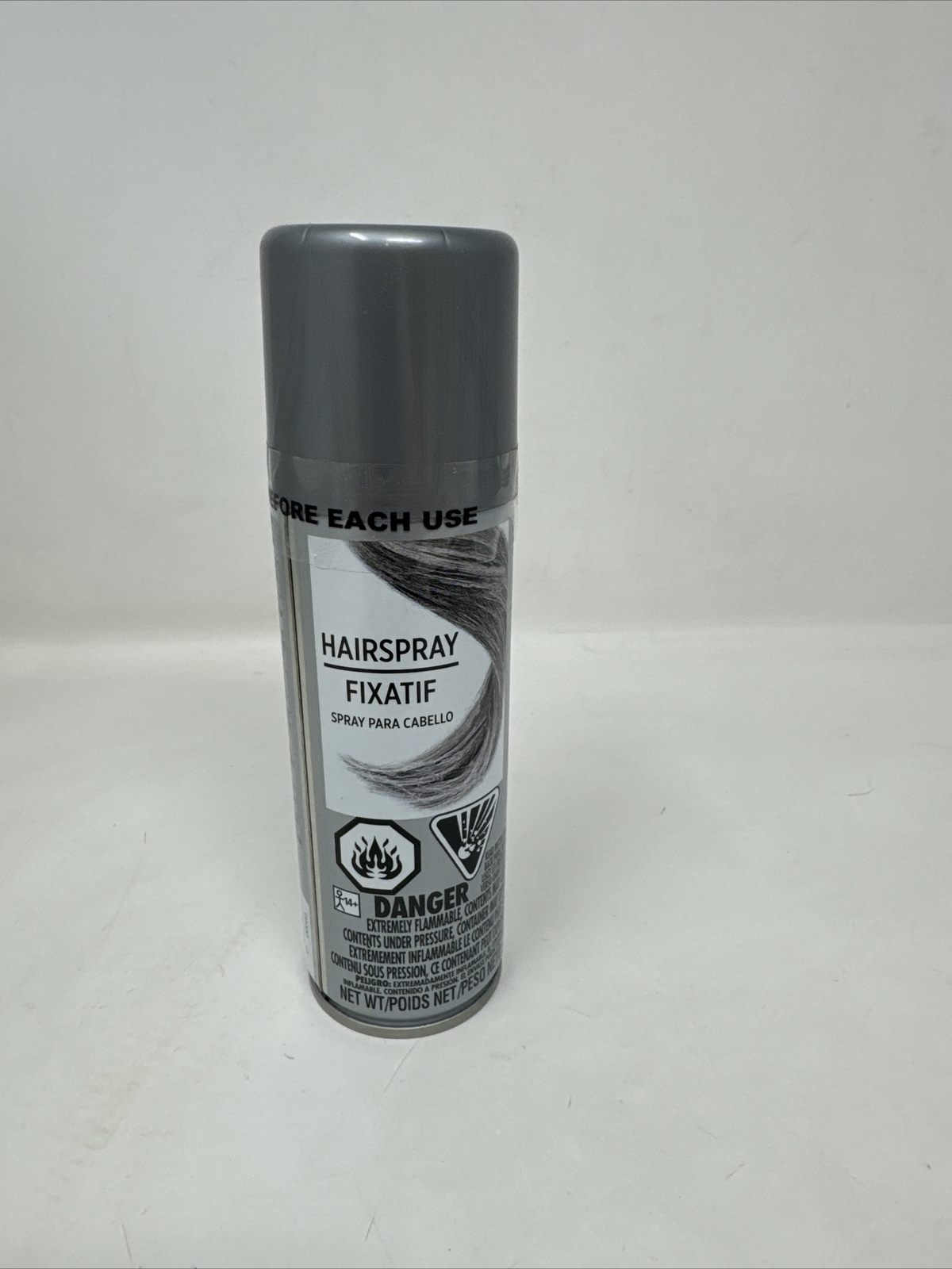 Amscan Silver Hairspray Hair Spray-3oz./85g. Can. Fixatif. Temporary Hair Color