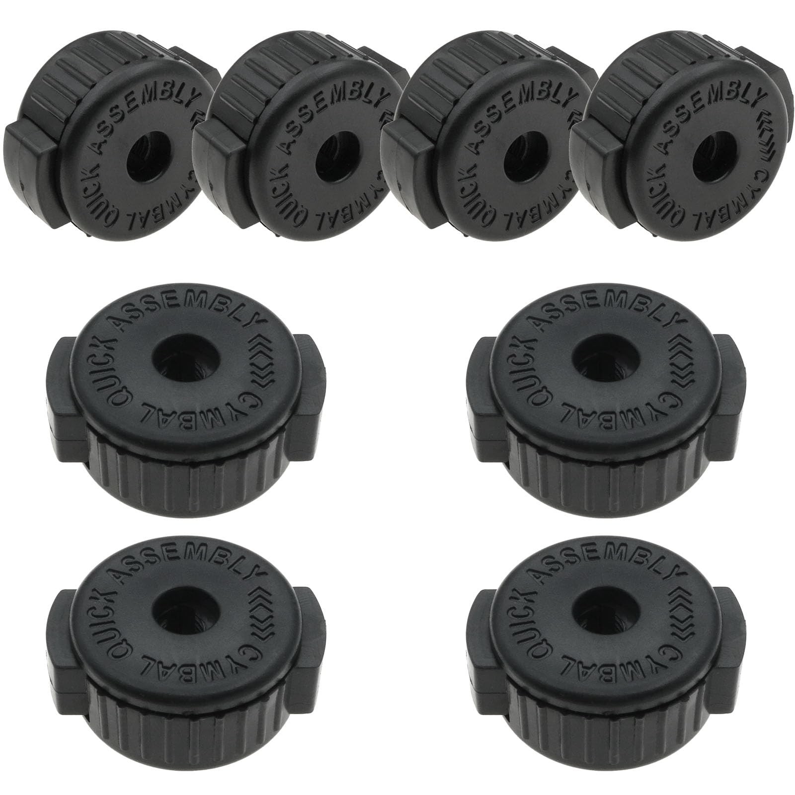 Safycaby 8-Pack Drum Cymbal Nuts, 8mm Plastic Quick Release Nut, black