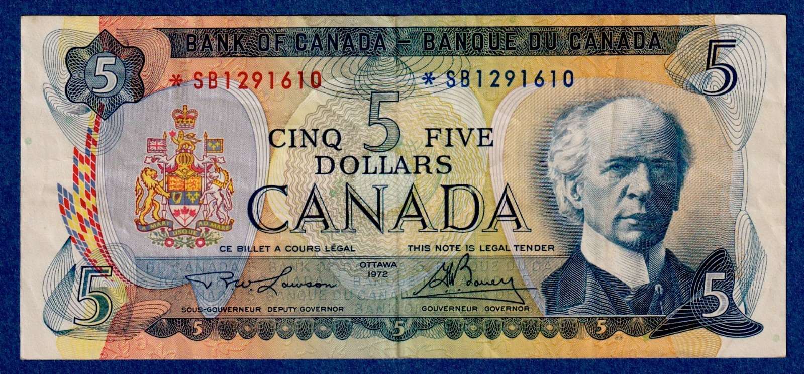 Canada  $5 1972 BC-48bA / P-87b Circulated Replacement /Asterisk Note *SB1291610