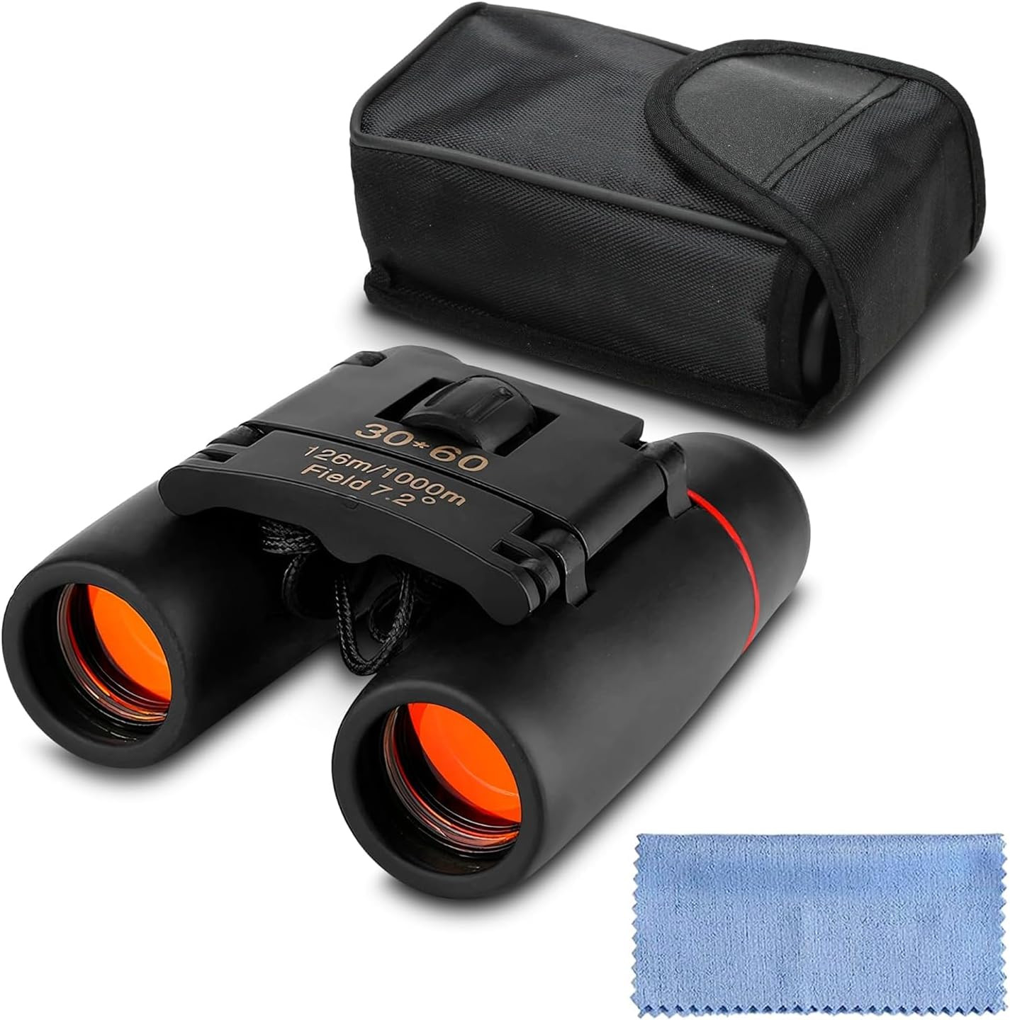 30x60 Mini Binoculars for Adults Travel – Small Binoculars for Adults with 126M/