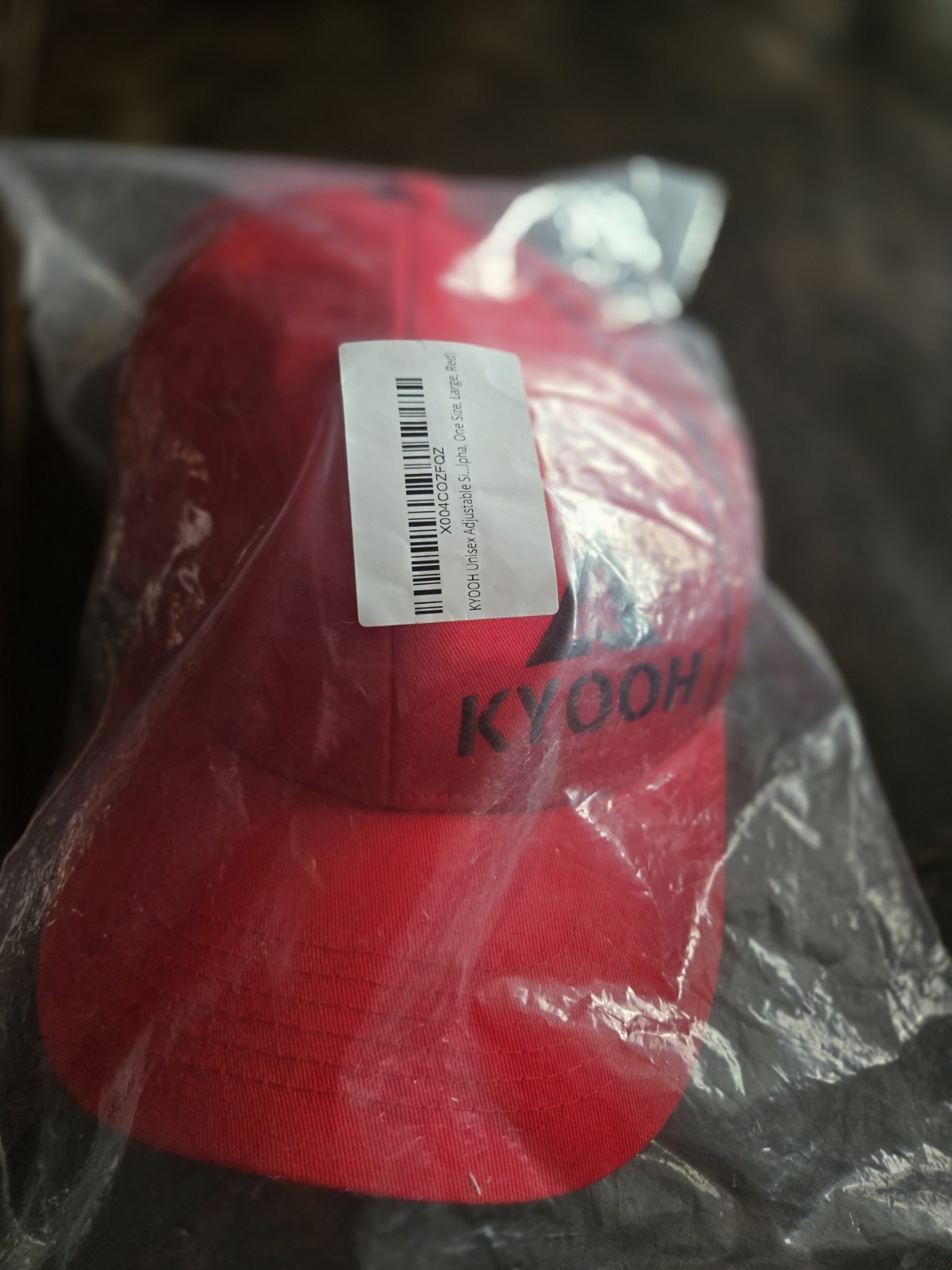 Red Kyooh Baseball Cap Adjustable Strapback Hat 100% Cotton Embroidered