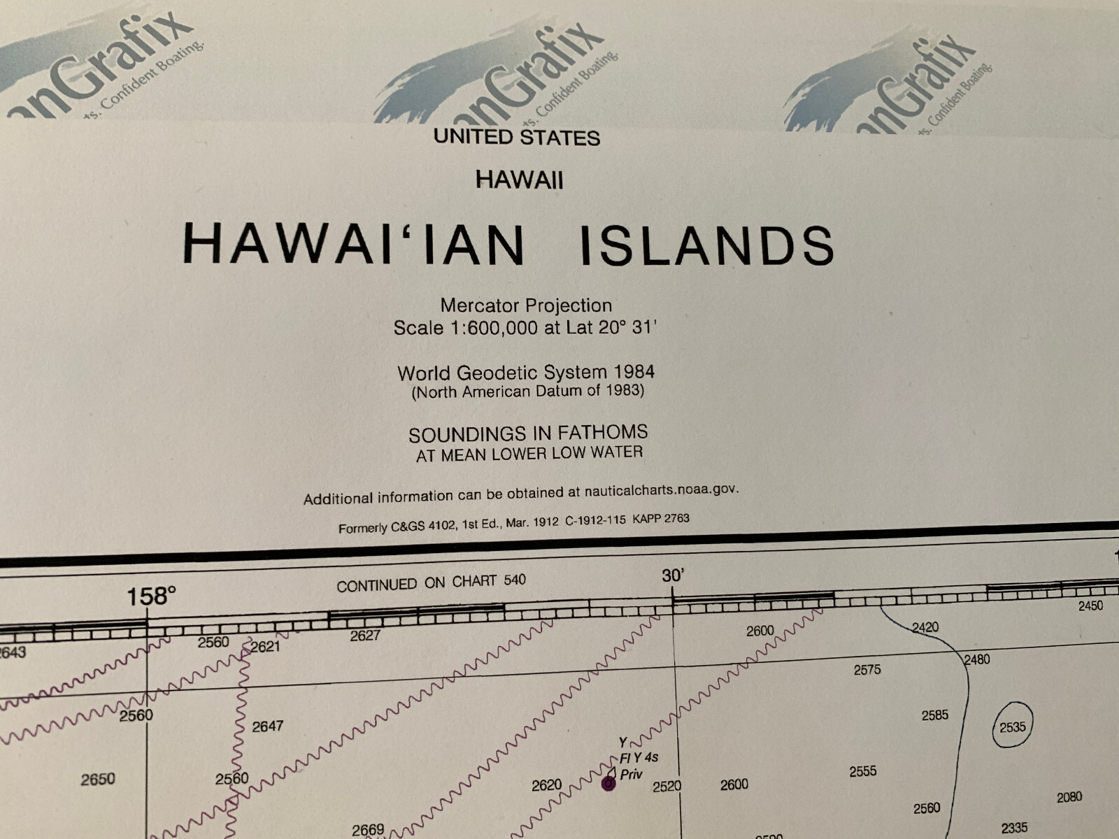 NOAA Nautical Chart 19004 Hawaiian Islands