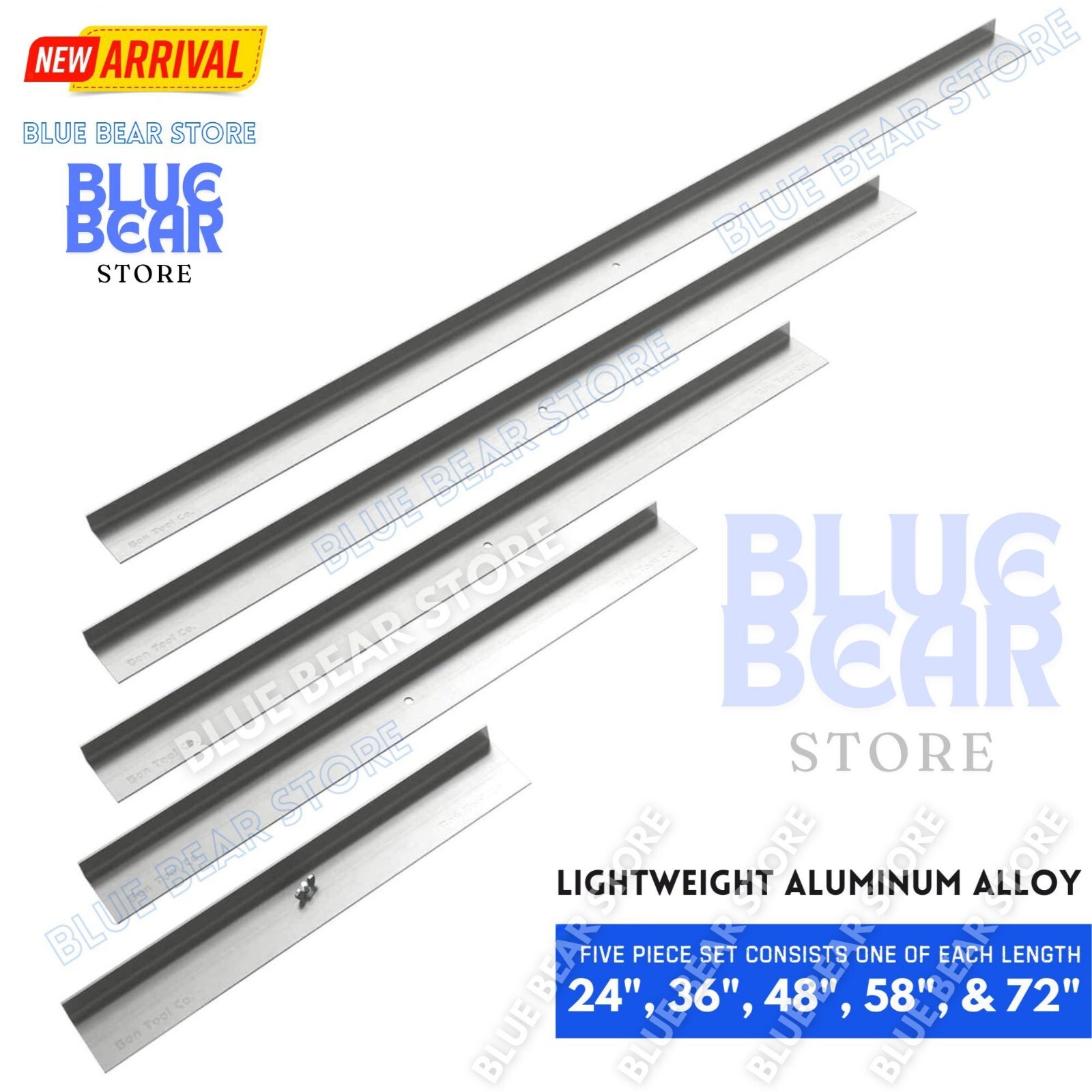 Aluminum Straightedge Set for Tile Work Pulling Wall Levelling/ Flattening Floor