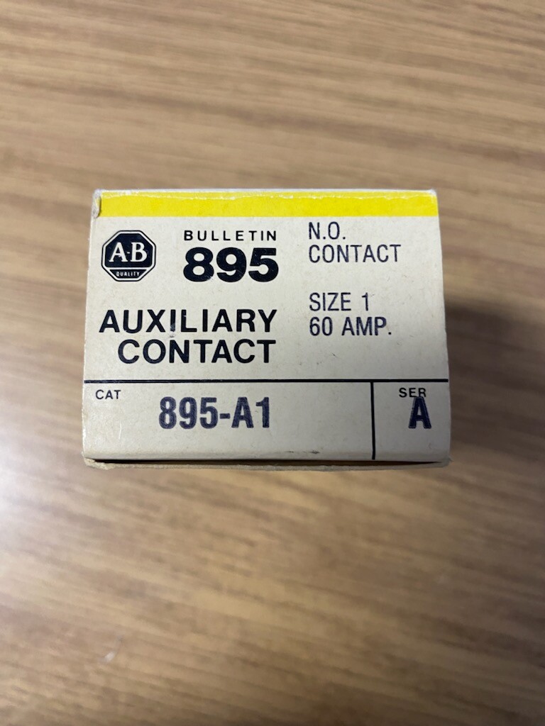 Allen Bradley 895-A1 Auxiliary Contact - NEW/OLD STOCK. BUY MORE & SAVE BIG !