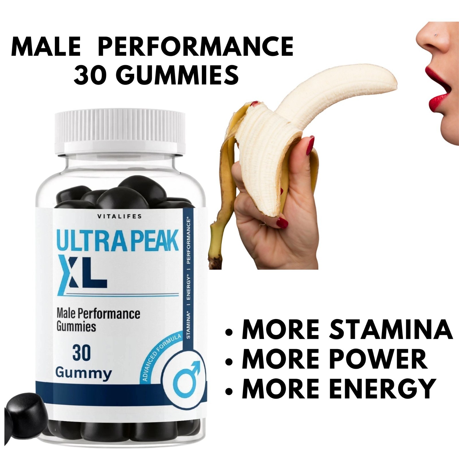 Ultra Peak XL Performance Gummies For Men UltraPeak Energy Stamina 30 Gummies