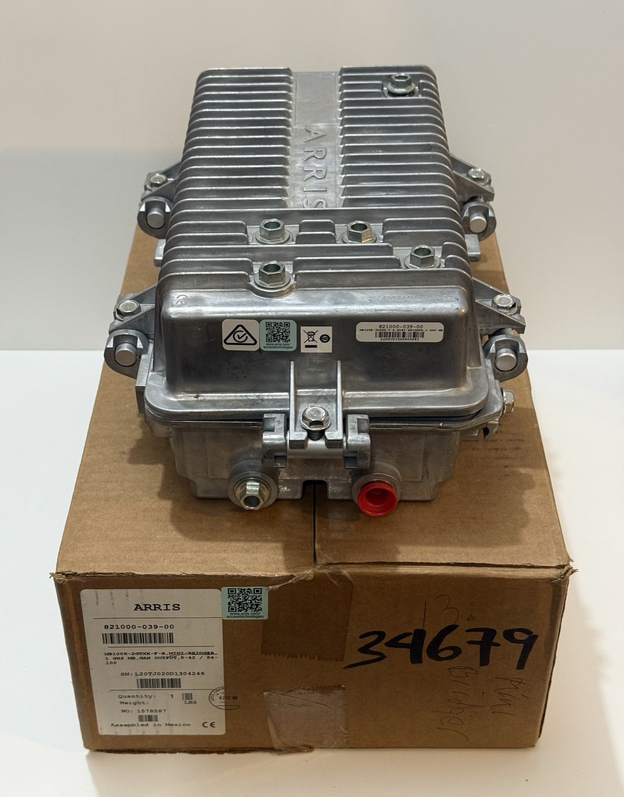 Arris 821000-039-00 MB100K-2GTXH-F-R Mini Bridger 1 GHZ MB, GAN OUTPUT - New