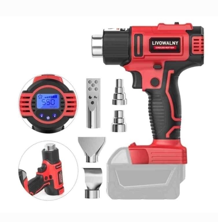 NEW Heat Gun For Milwaukee 18V Li-Ion Battery 360W Hot Air Gun Kit 4× Nozzles