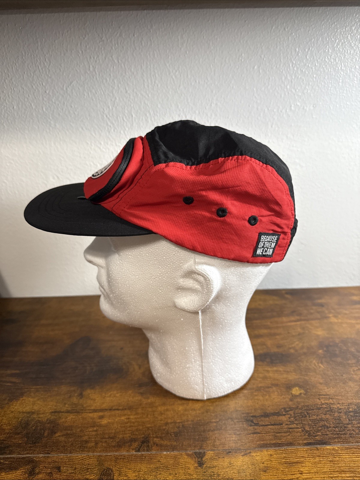 BOTWC Winner Circle Cycling Bicycle Cap Messenger Hat Red Vented Adjustable