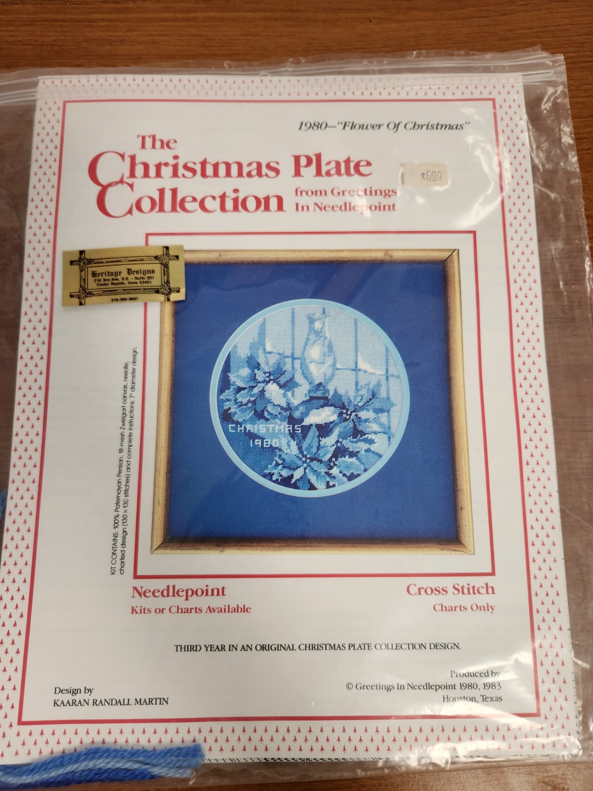 Flower Of Christmas 1980 Needlepoint Pattern