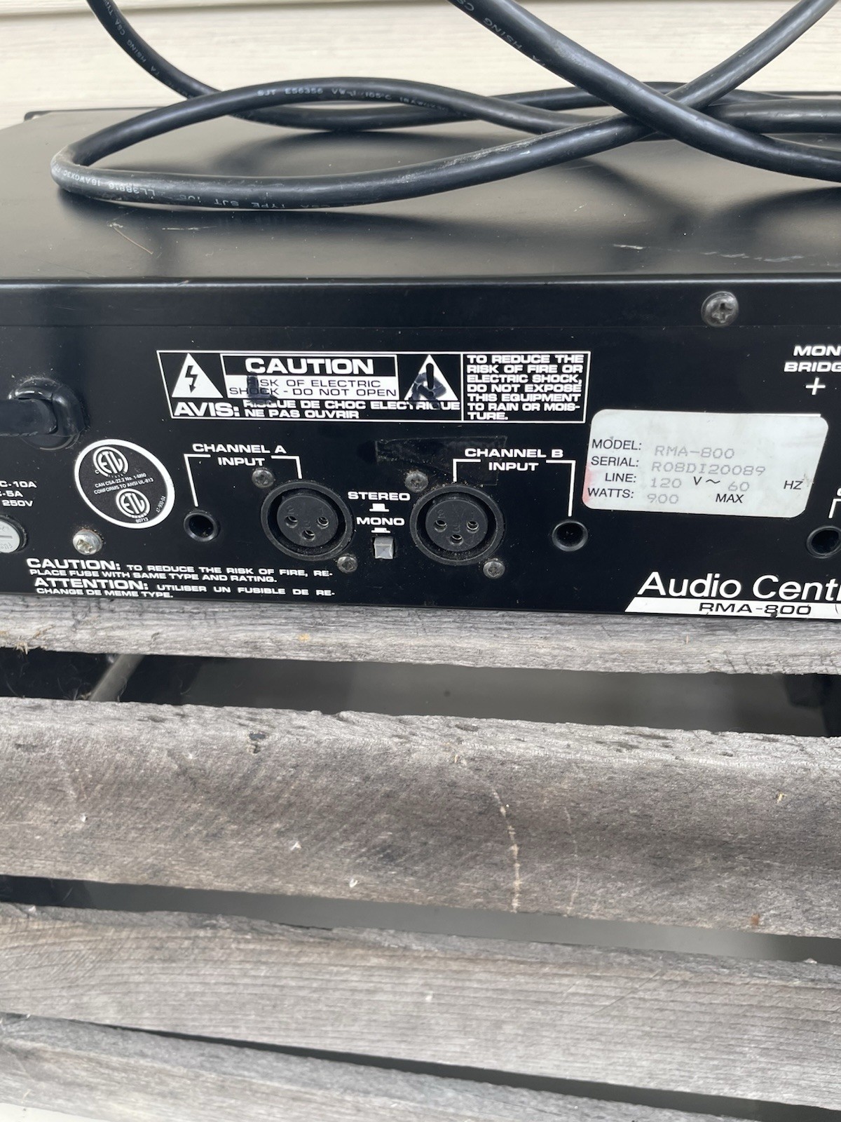Audio Centron RMA-800 Power Amplifier USA Made