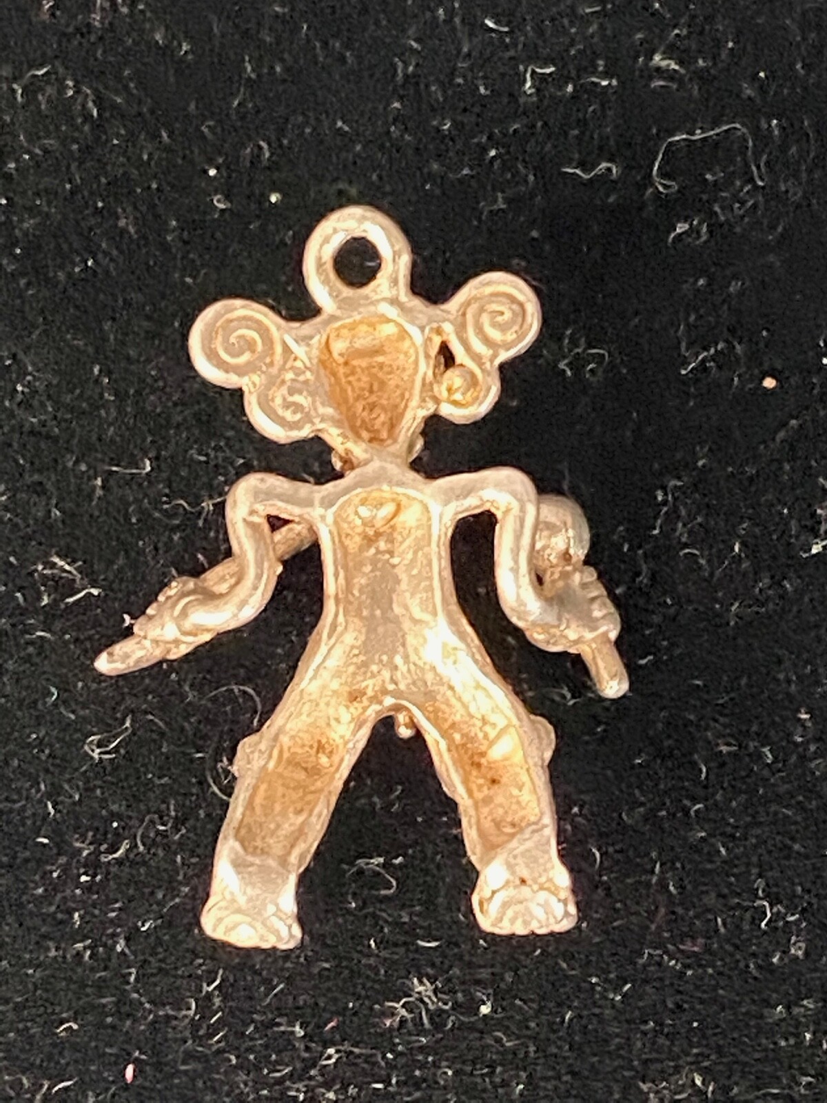Vintage Silver Tribal Musician Charm