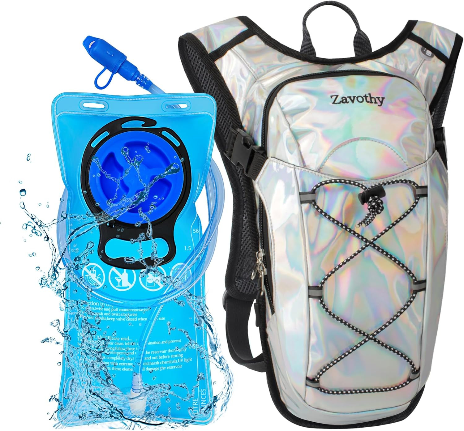 Reflective Hydration Backpack, Hydration Pack - Water Backpack with 2L Hydration