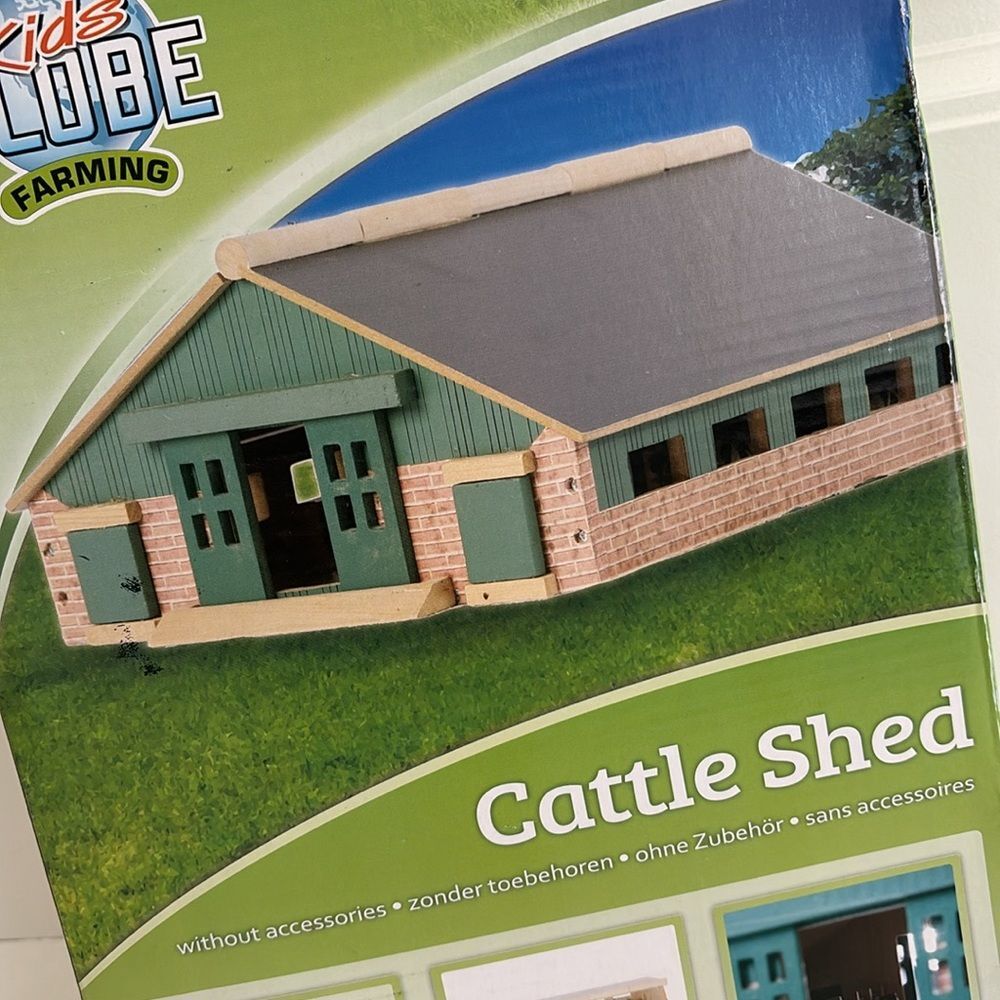 Kids Globe Farming Cattle Shed Wood Toy Agriculture