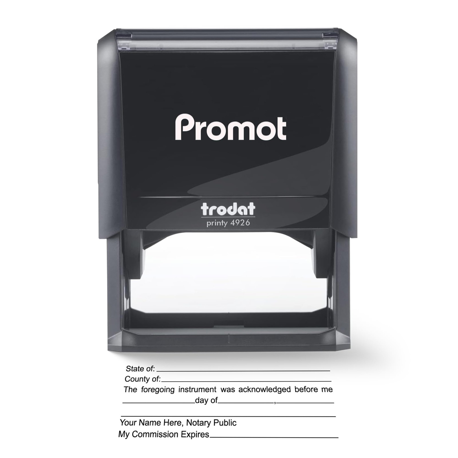 Notary Acknowledgement Stamp Black Ink Self Inking Rubber Seal Official