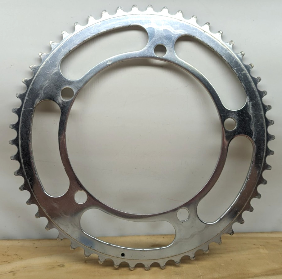 Vintage Campagnolo 53 tooth silver alloy chainring 5 bolt