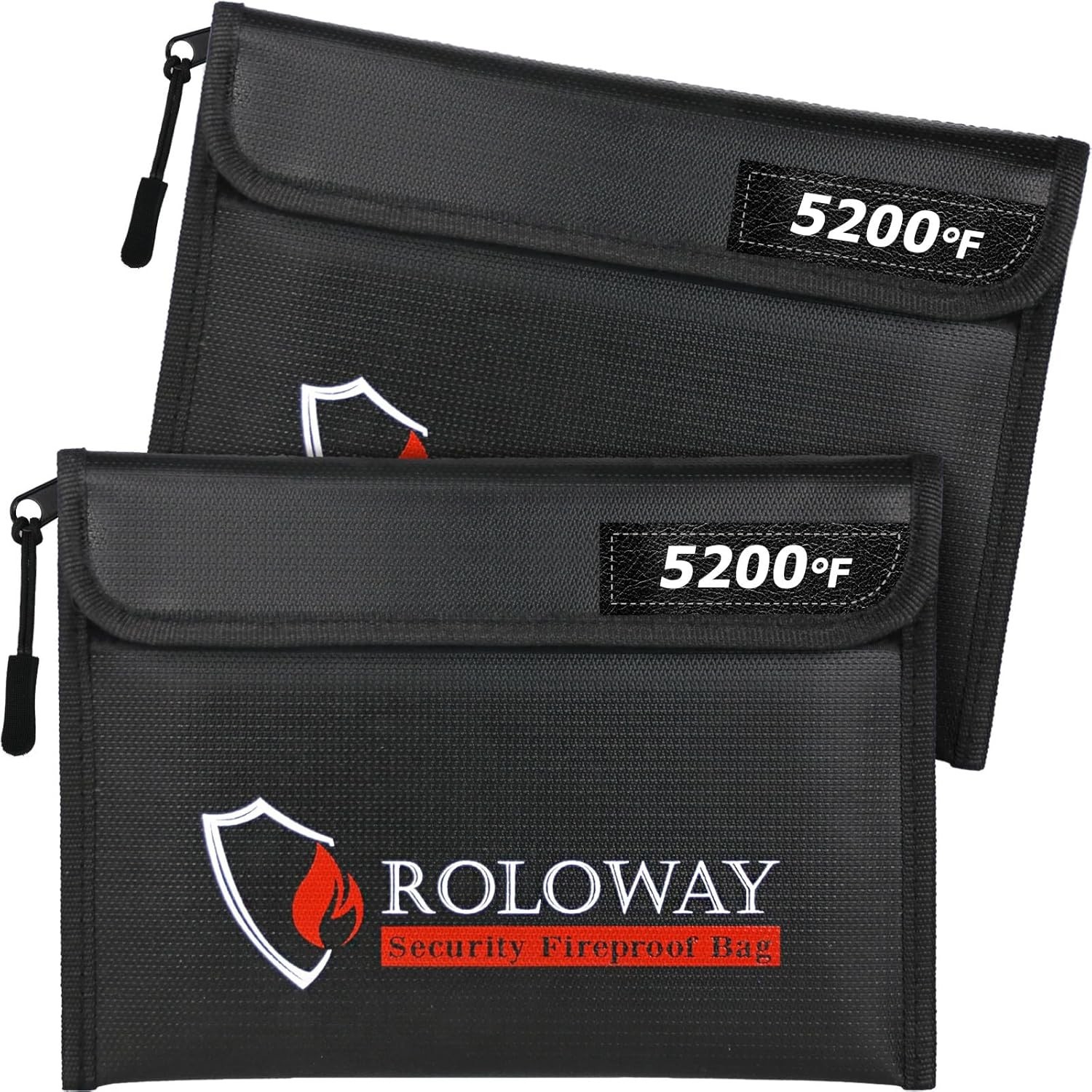 Fireproof Bag (9.6 X 6.6 Inches) 5200°F Heat Insulated Fireproof Money Bag with